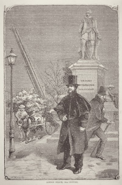Policier londonien des années 1850 - W. R. (after) Woods