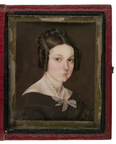 Portrait miniature de Sally Ann Gage, vers 1837 - W. R. Herve