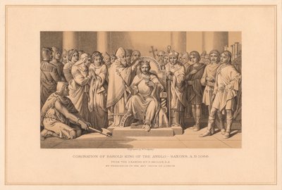 Couronnement de Harold Roi des Anglo-Saxons, 1066 - W Ridgway