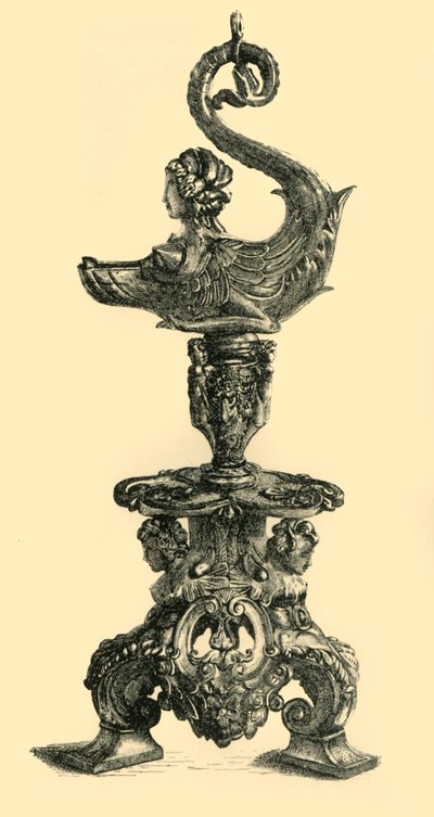 Lampe en forme de créature marine sphinx - W. W. McCarty