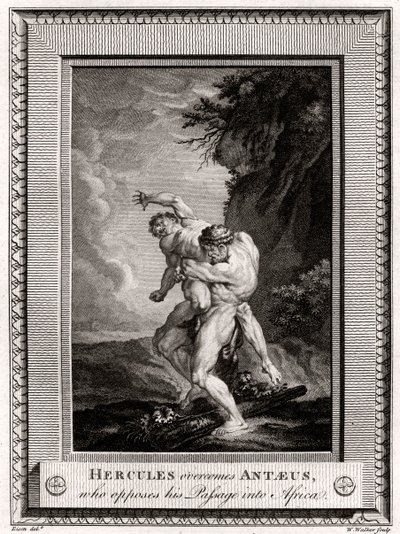 Hercule vainc Antée, qui s