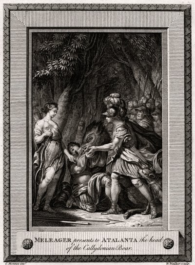 Méléagre présente à Atalante la tête du sanglier de Calydon, 1774 - W. Walker