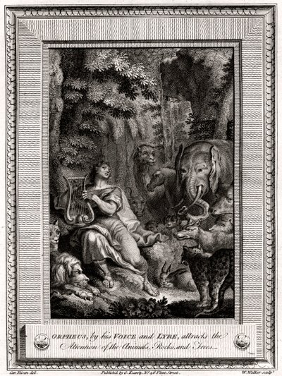 Orphée, par sa voix et sa lyre, attire l