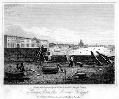 Londres depuis le pont du Strand, 1816 - W. Wallis