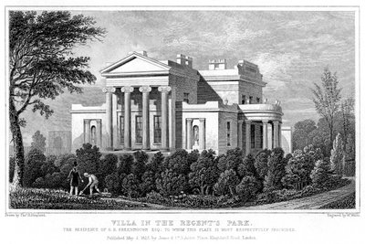 Villa dans Regents Park, Londres, 1827 - W. Wallis