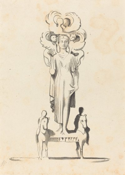 Figure en bronze de Minerve, trouvée dans le tumulus d