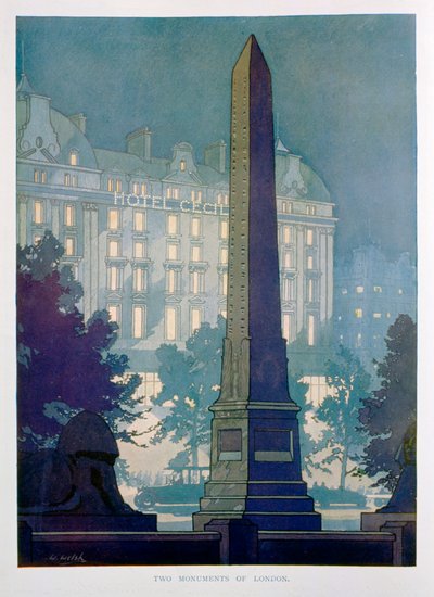 Deux monuments de Londres, publicité pour l