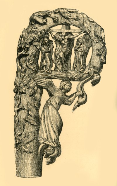 Scène de crucifixion, crosse, 1330-1340, 1881 - W. Wise