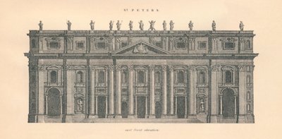 Saint-Pierre - élévation de la façade est, 1889 - W and AK Johnston