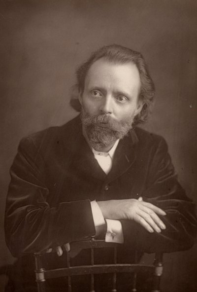 Thomas Henry Hall Caine (1853-1931) romancier anglais. Compagnon de Dante Gabriel Rossetti à la fin de la vie de ce dernier (1881-1882) - W. and D. (after) Downey
