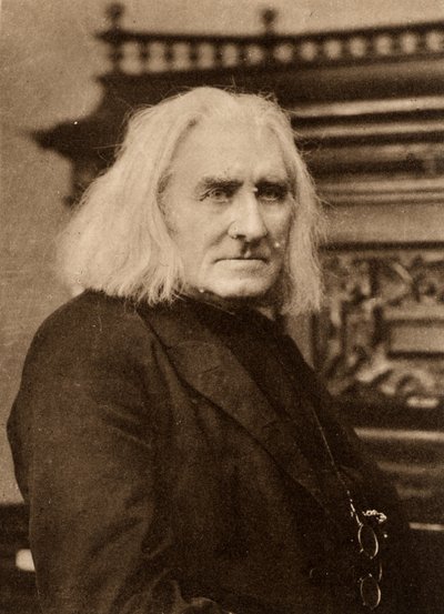 Franz Liszt (1811-1886) pianiste et compositeur hongrois dans ses dernières années - W. and D. Downey