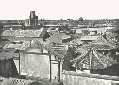 Vue générale montrant les ruines de la cathédrale, Tien-Tsin, Chine, 1895 - W and S Ltd