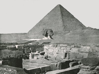 Grande Pyramide, Sphinx et Temple de Chafré, Gizeh, Égypte, 1895 - W and S Ltd