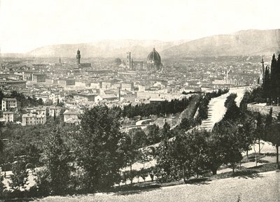 Panorama de la ville de Florence, Italie, 1895 - W and S Ltd