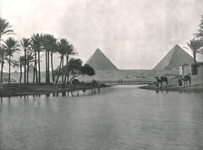 Les Pyramides et le Nil, Gizeh, Égypte, 1895 - W and S Ltd