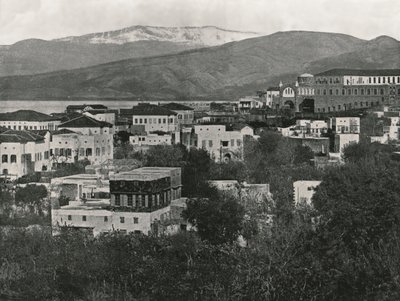 Vue de la ville avec le mont Liban, Beyrouth, 1895 - W and S Ltd