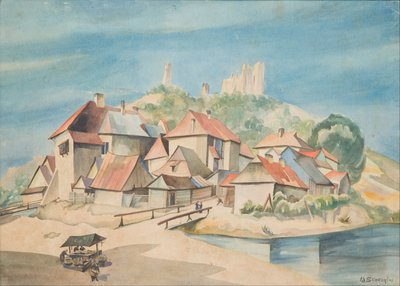 Vue de Kazimierz nad Wisłą - Władysław Skoczylas