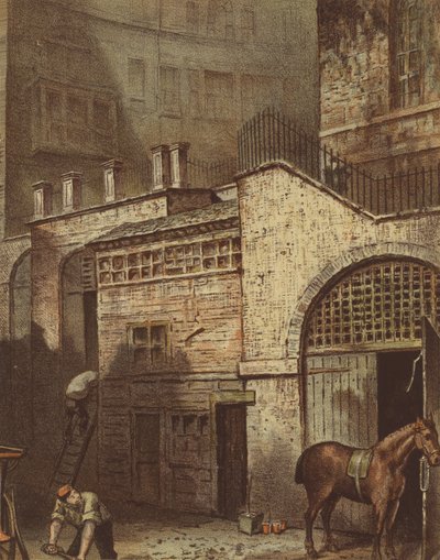 Bâtiments et escaliers, bas de Salisbury Street, Adelphi, Strand - Waldo Sargeant