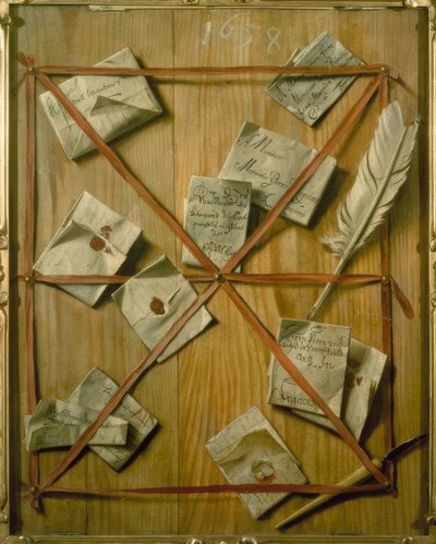 Un tableau avec des lettres épinglées - Wallerand Vaillant