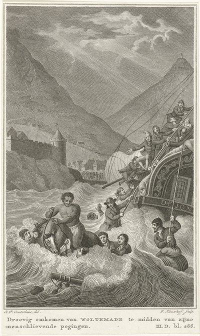 Mort de Woltemade au Cap de Bonne-Espérance, 1773 - Walraad Nieuwhoff