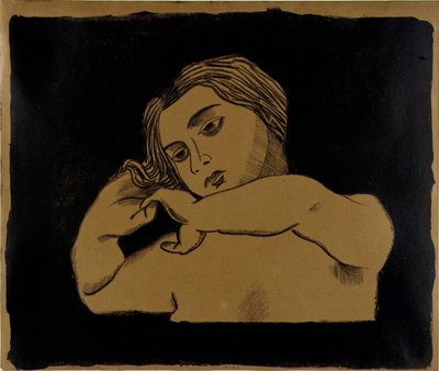 Mädchen auf Braun - Walt Kuhn