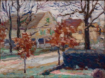 Vue de Melrose Street depuis le porche des Spiers - Walt Kuhn