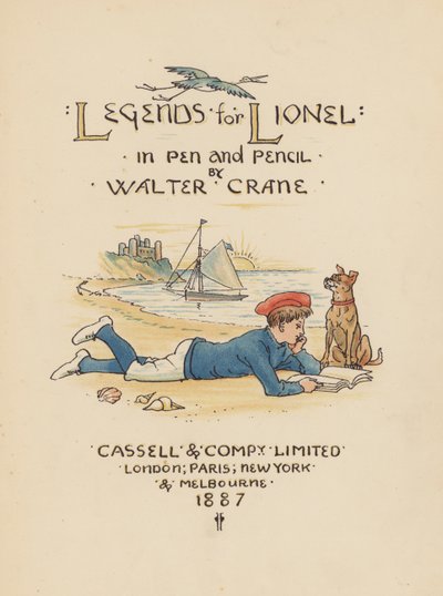 Illustration de la page de titre pour Legends for Lionel par Walter Crane - Walter (after) Crane