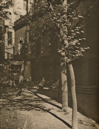 Un bassin de calme dans le rugissement central de Londres, vers 1935 - Walter Benington