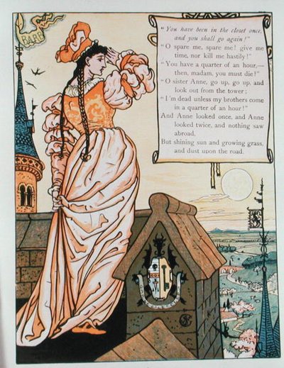 Anne regardant depuis la tour, illustration pour 