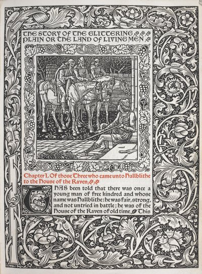 Chapitre I. De ceux trois qui vinrent à Hallblithe à la maison du Corbeau - Walter Crane