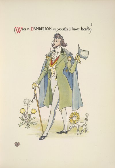 Pissenlit. Un jeune homme bien habillé - Walter Crane