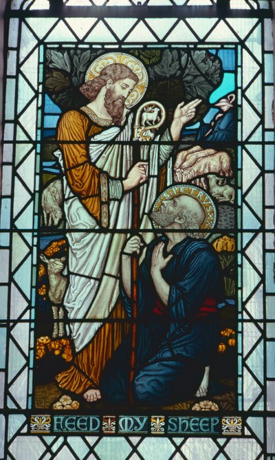 "Nourris Mes Brebis" par Walter Crane (1845-1915) - Walter Crane