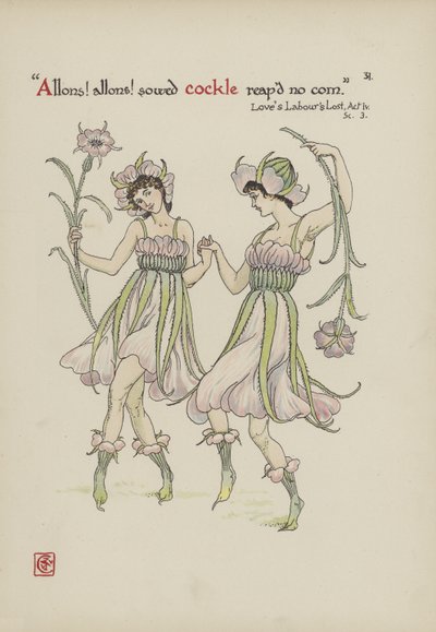 Fleurs du jardin de Shakespeare - Walter Crane