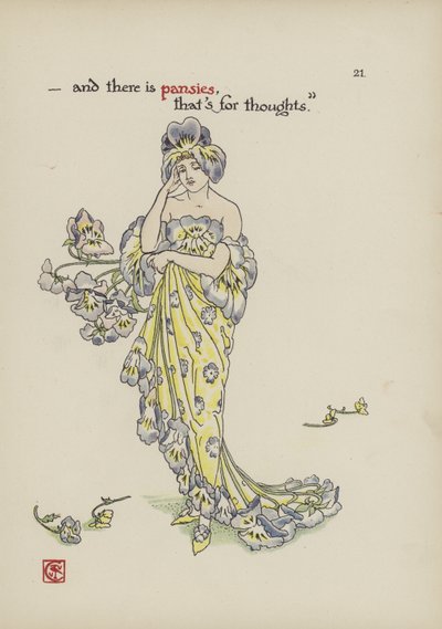 Fleurs du jardin de Shakespeare - Walter Crane