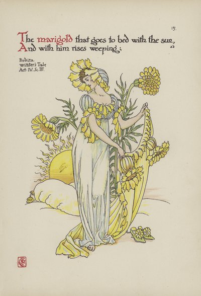Fleurs du jardin de Shakespeare - Walter Crane