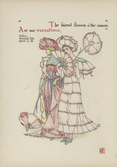 Fleurs du jardin de Shakespeare - Walter Crane