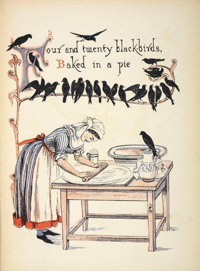 Quatre et vingt merles cuits dans une tarte. - Walter Crane
