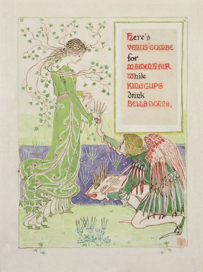 Voici le Peigne de Vénus pour Cheveux de Vierge, 1899 - Walter Crane