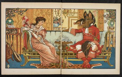 Illustration pour La Belle et la Bête - Walter Crane