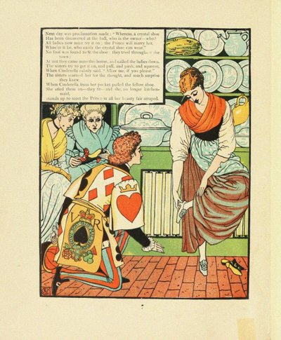 Illustration pour le conte de fées Cendrillon - Walter Crane