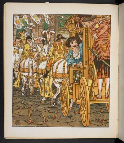 Illustration pour Le Prince Grenouille. - Walter Crane