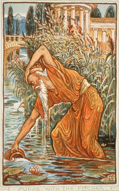 Midas avec la cruche, illustration de 