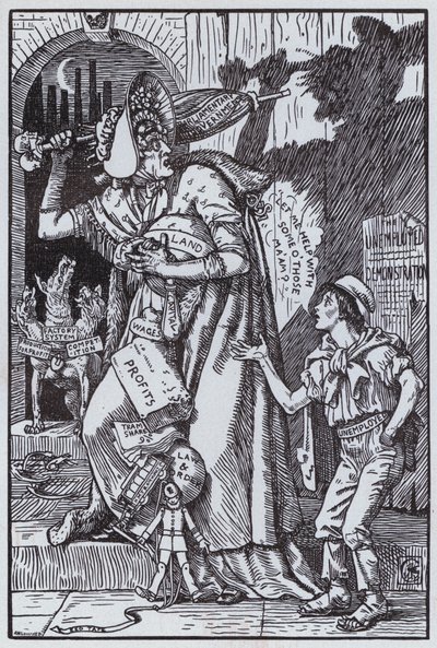 Mme Grundy effrayée par sa propre ombre - Walter Crane