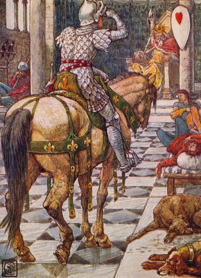 Percival obtient le bouclier du cœur battant, 1911 - Walter Crane