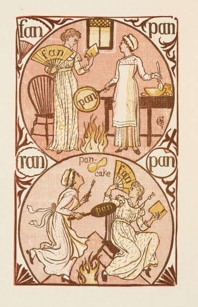 Mots rimant se terminant par la lettre N. Le Golden primer - Walter Crane