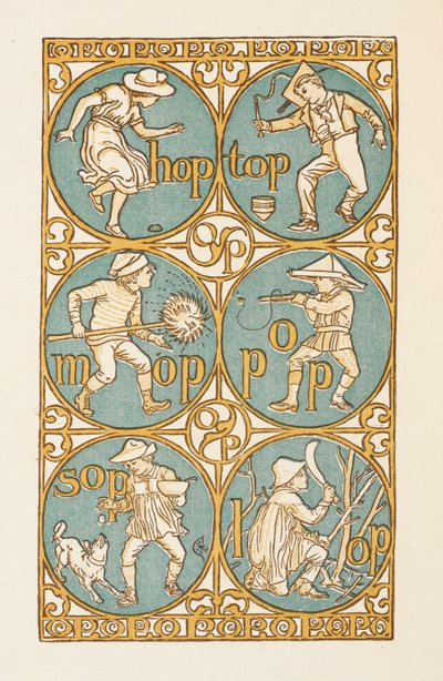 Mots rimant se terminant par la lettre P. Le primer doré - Walter Crane