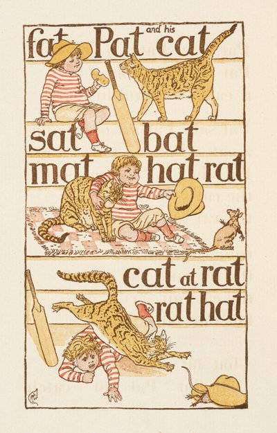 Mots rimant se terminant par la lettre T. Le Golden Primer - Walter Crane