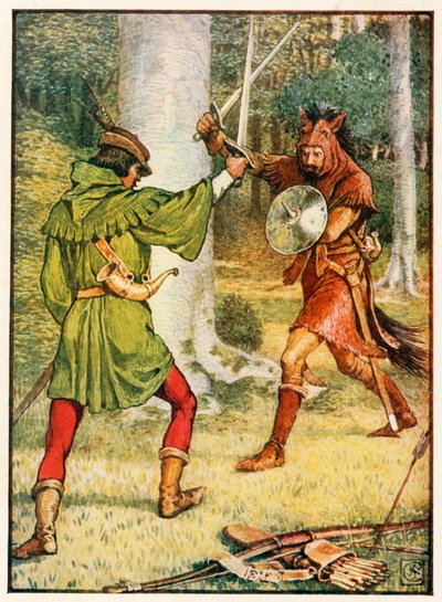 Robin des Bois et Guy de Gisborne - Walter Crane