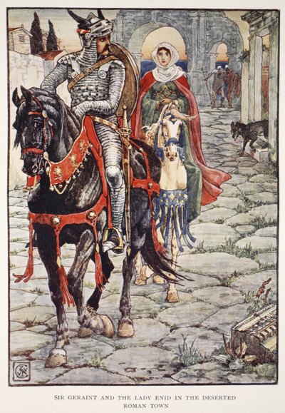 Sir Geraint et la Dame Enid dans la ville romaine abandonnée, de 