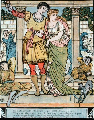 Le Prince sauvant la princesse, illustration pour 